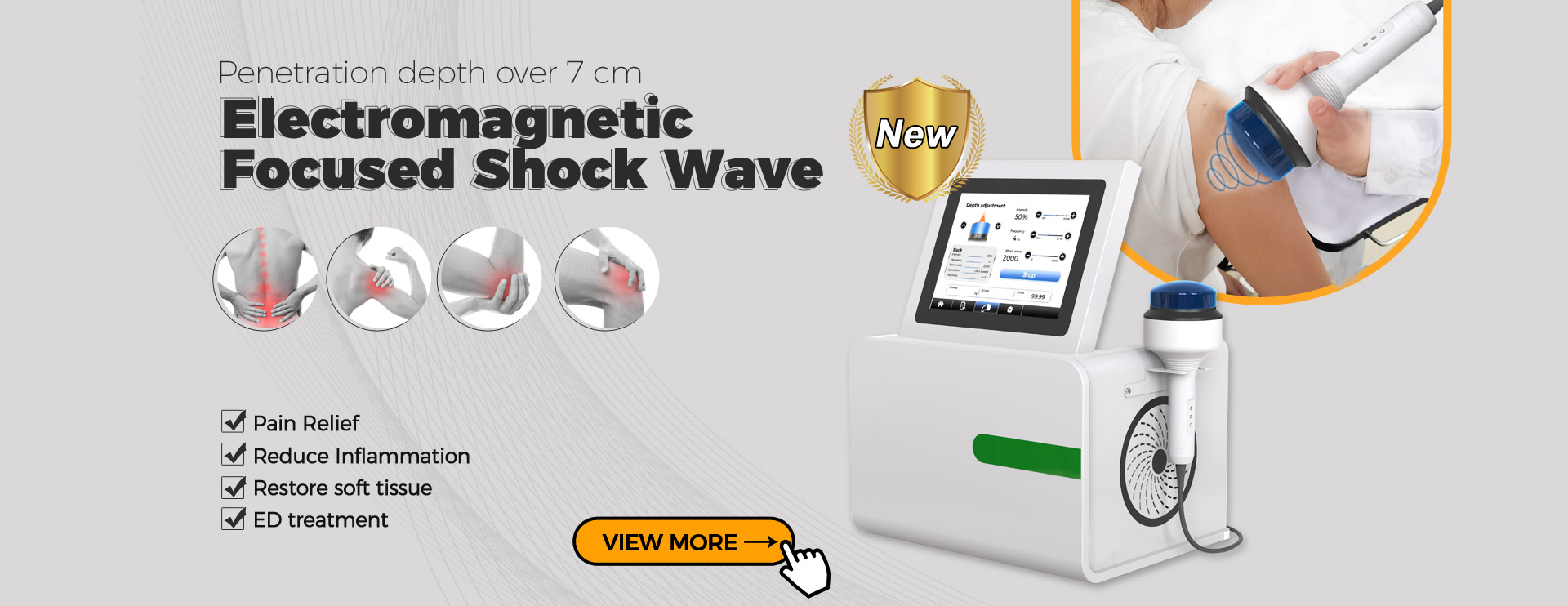 Electromagnetic focused shock wave