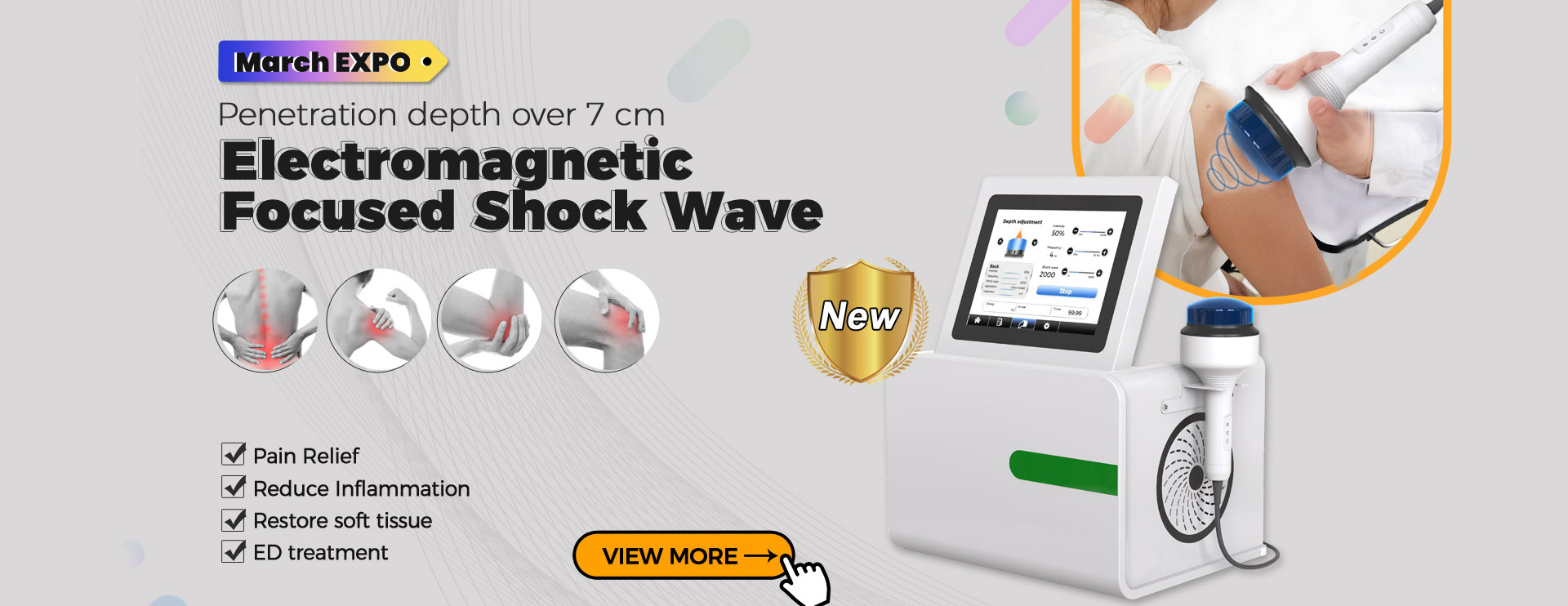 Electromagnetic focused shock wave